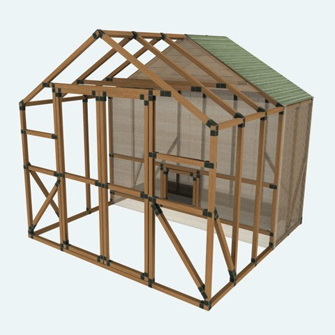 10X10 Chicken/Poultry Coop & Run Kit - C L Paks E-Z Frame Structures